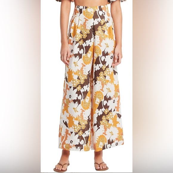 Anthropologie x Faithfull The Brand Malta Elvinna Floral Print Pants NWT Size L - Picture 1 of 15